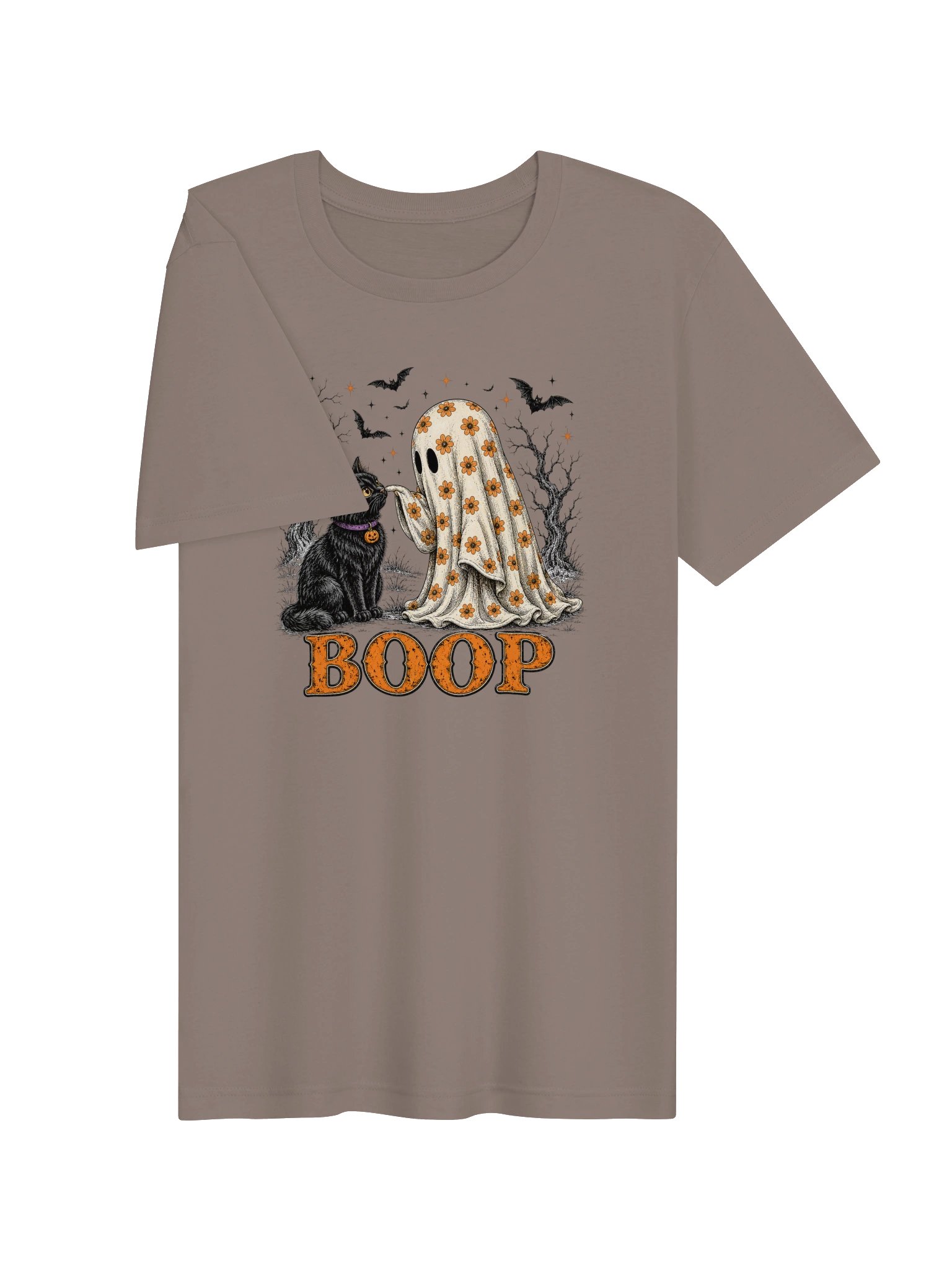 BOOP Ghost & Black Cat Halloween T-Shirt product image (25)