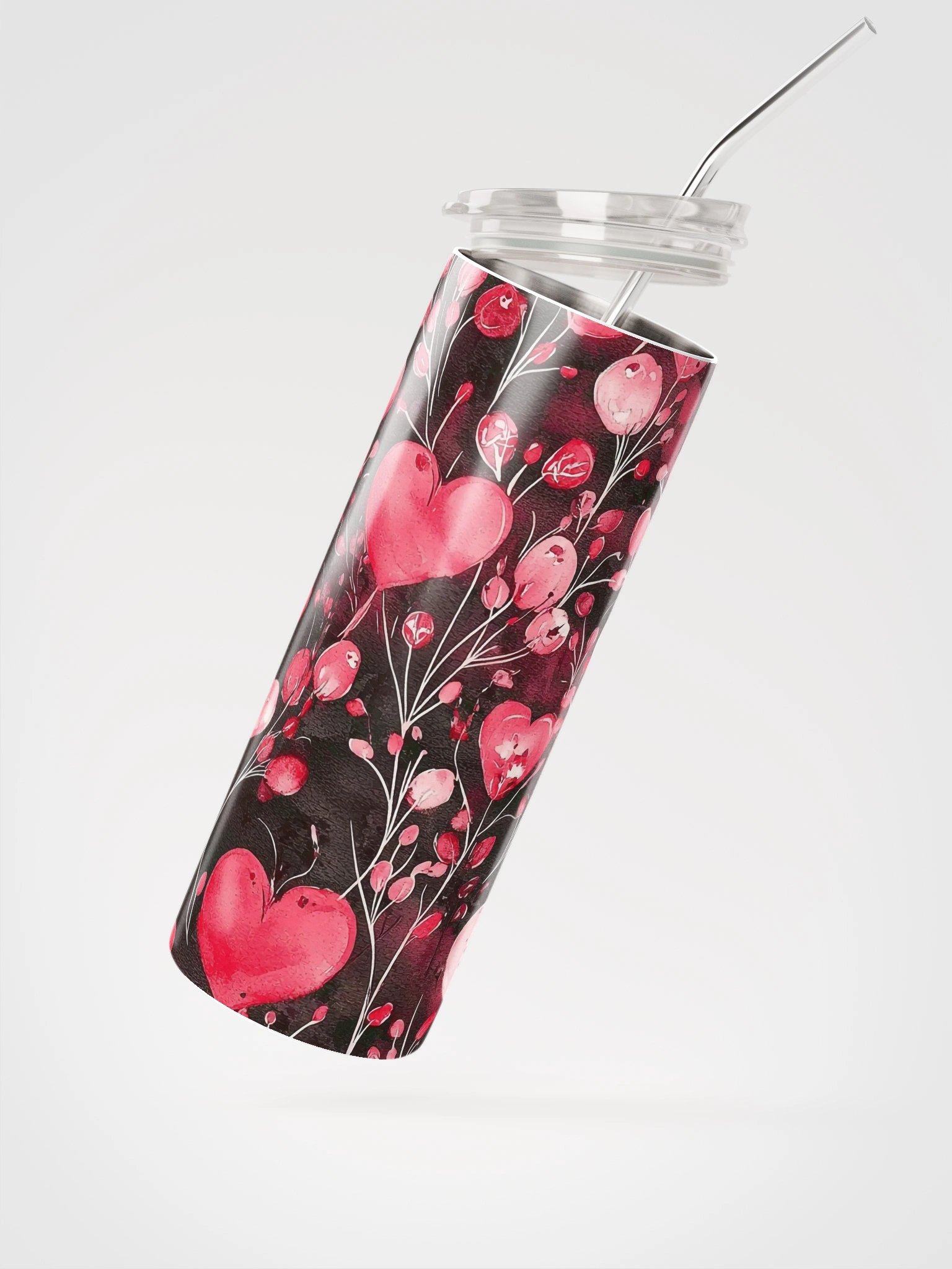Doodle Hearts Stainless Steel Tumbler product image (2)