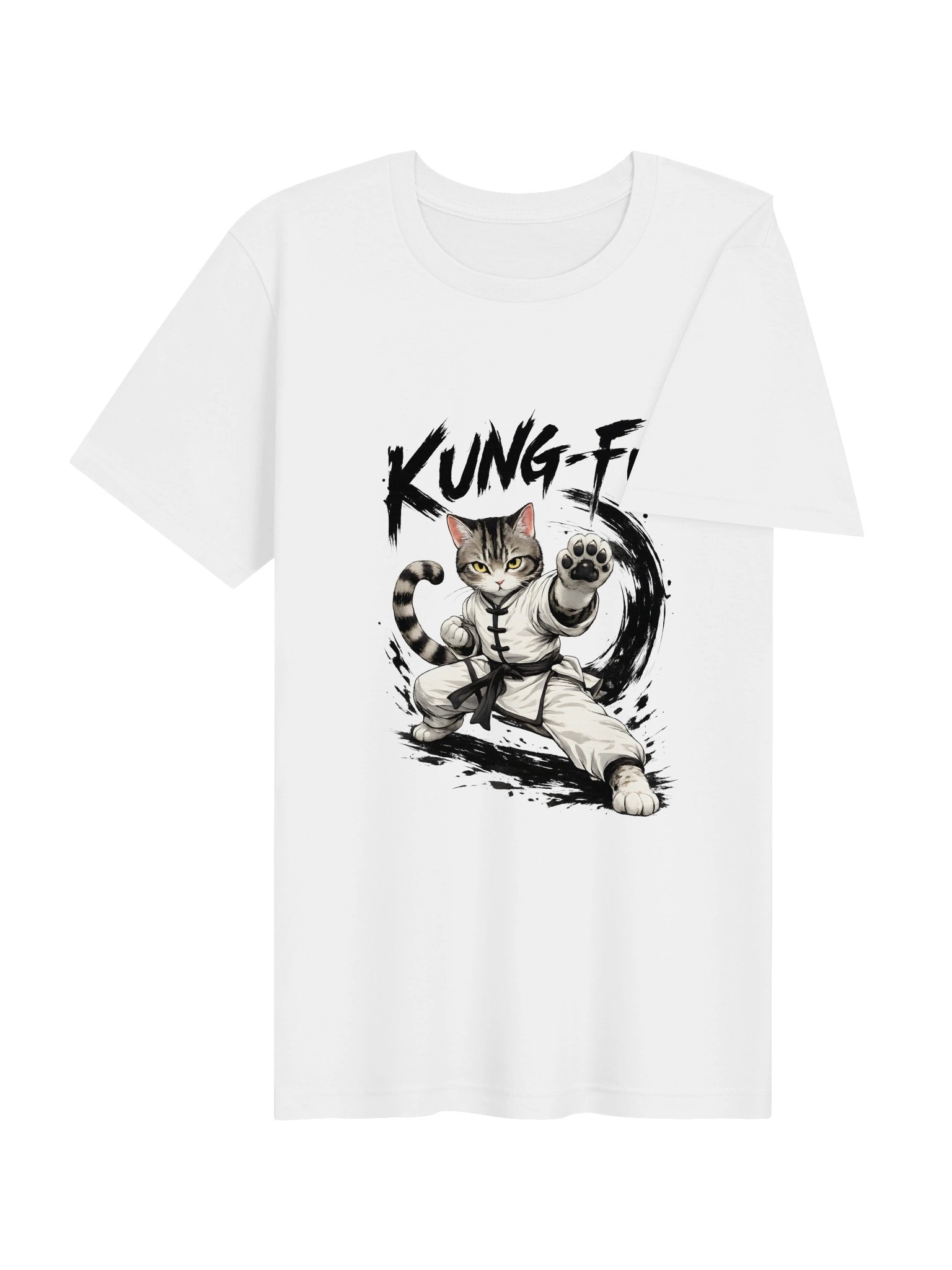 Kung-Fu Martial Arts Cat Funny Graphic T-Shirt product image (4)