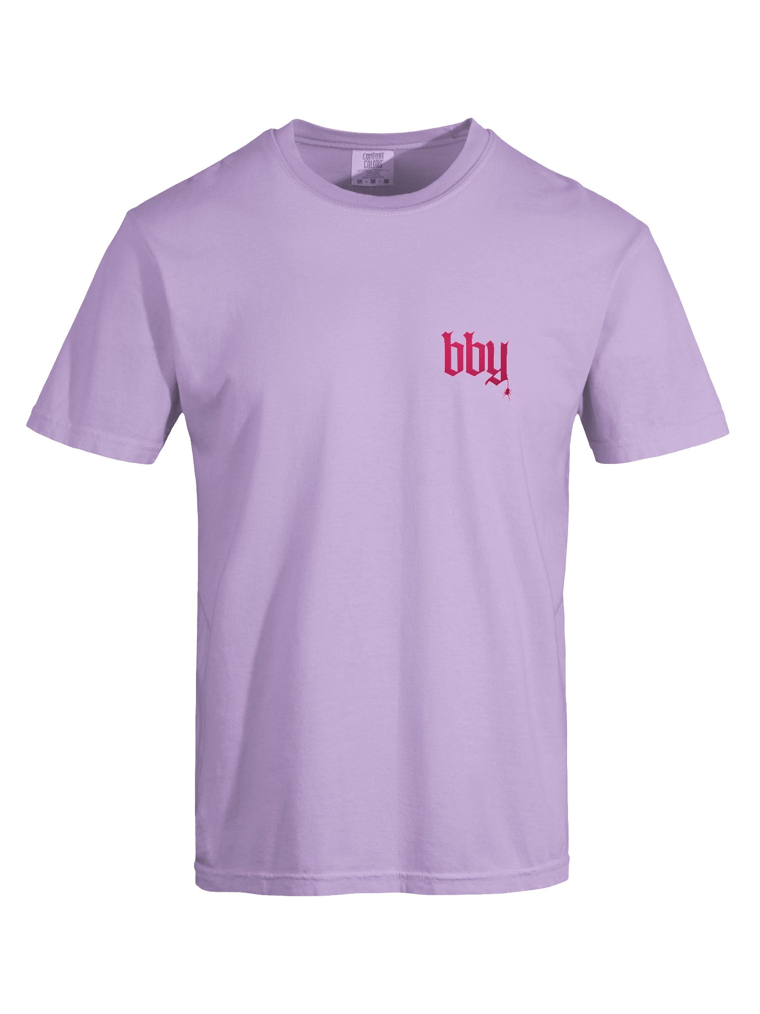 'BBY' Pink Embroidered Comfort Colors T-Shirt product image (21)