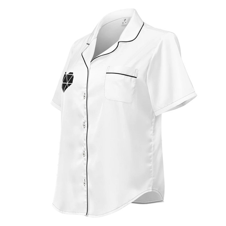 Pajama Top White Short Sleeve product image (1)