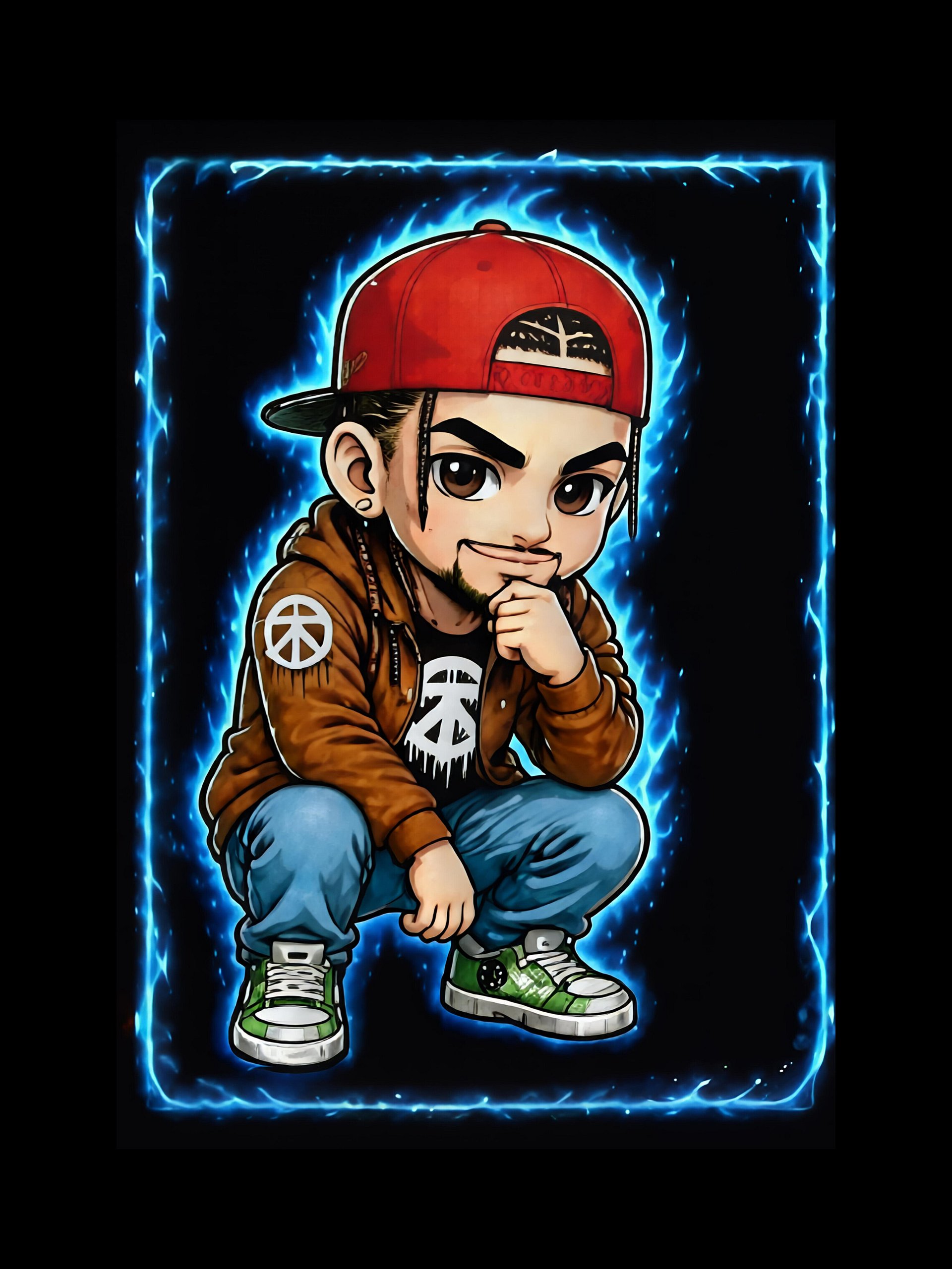 Chibi PROFIT STOPIT Blue Aura Wallpaper product image (1)