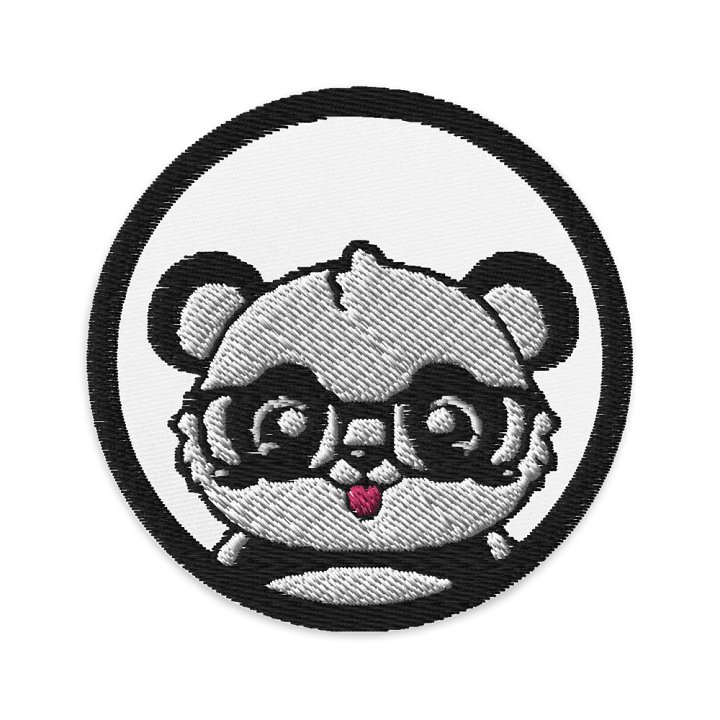 Silly Panda Embroidered Patch product image (1)