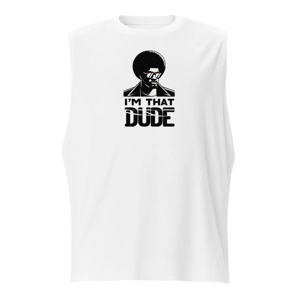 Afro Dude Muscle Tank (front & back) product image (1)
