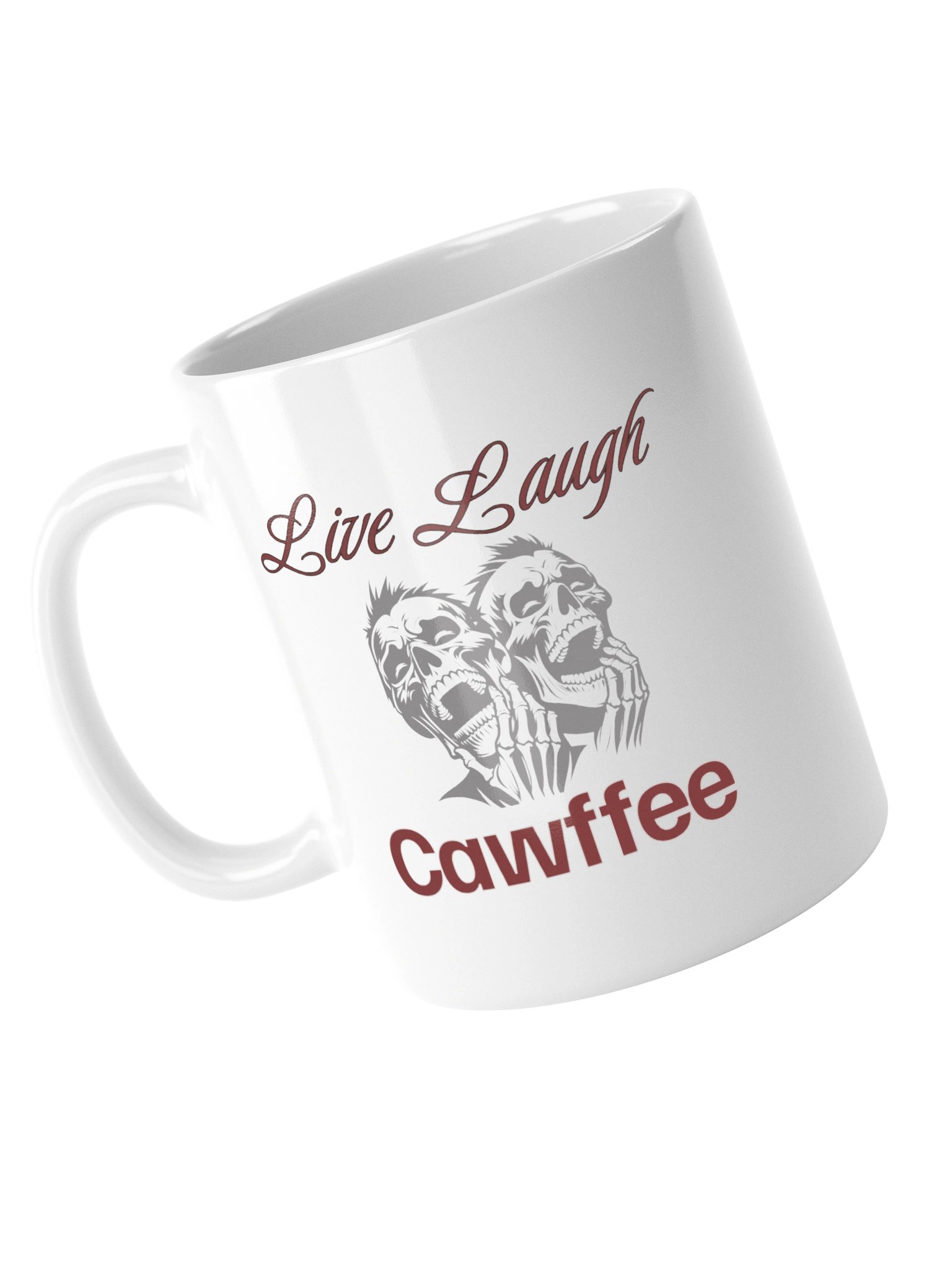 Live Laugh Cawfee White Glossy Mug product image (5)