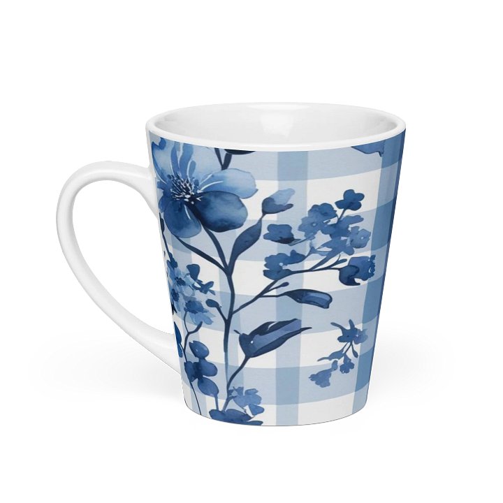 Blue Blooms Latte Mug product image (1)