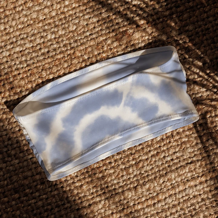 Ripple Blue Tie-Dye Bandeau Bikini Top product image (1)