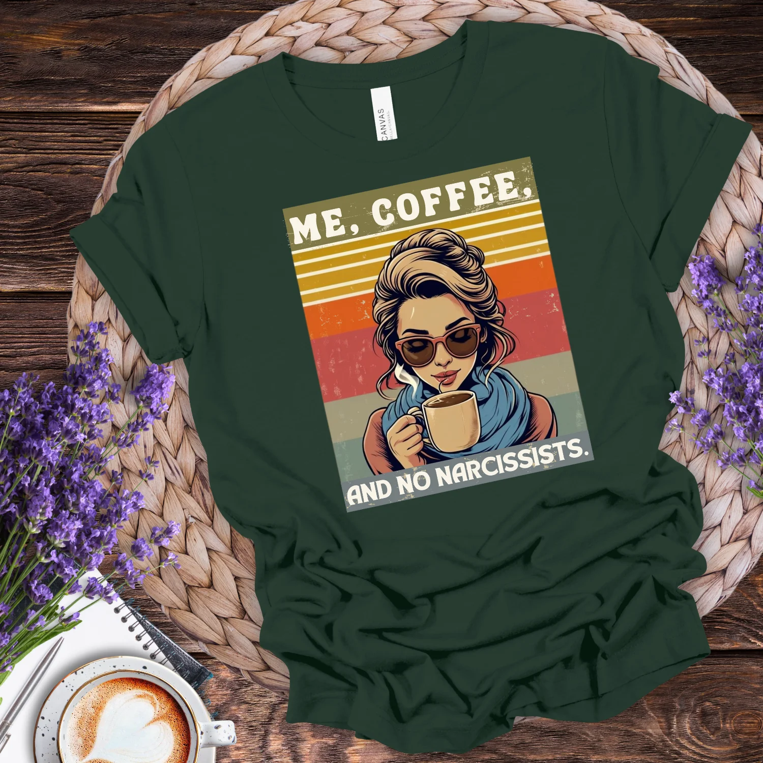 Me Coffee No Narcissist Tee product image (4)