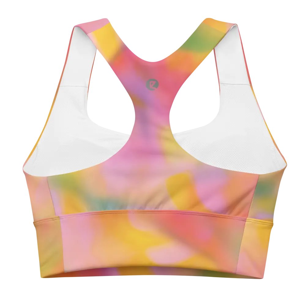 Hight-Impact Bra "Sweet Pastel Tie Dye in Orange Light Pink" product image (5)