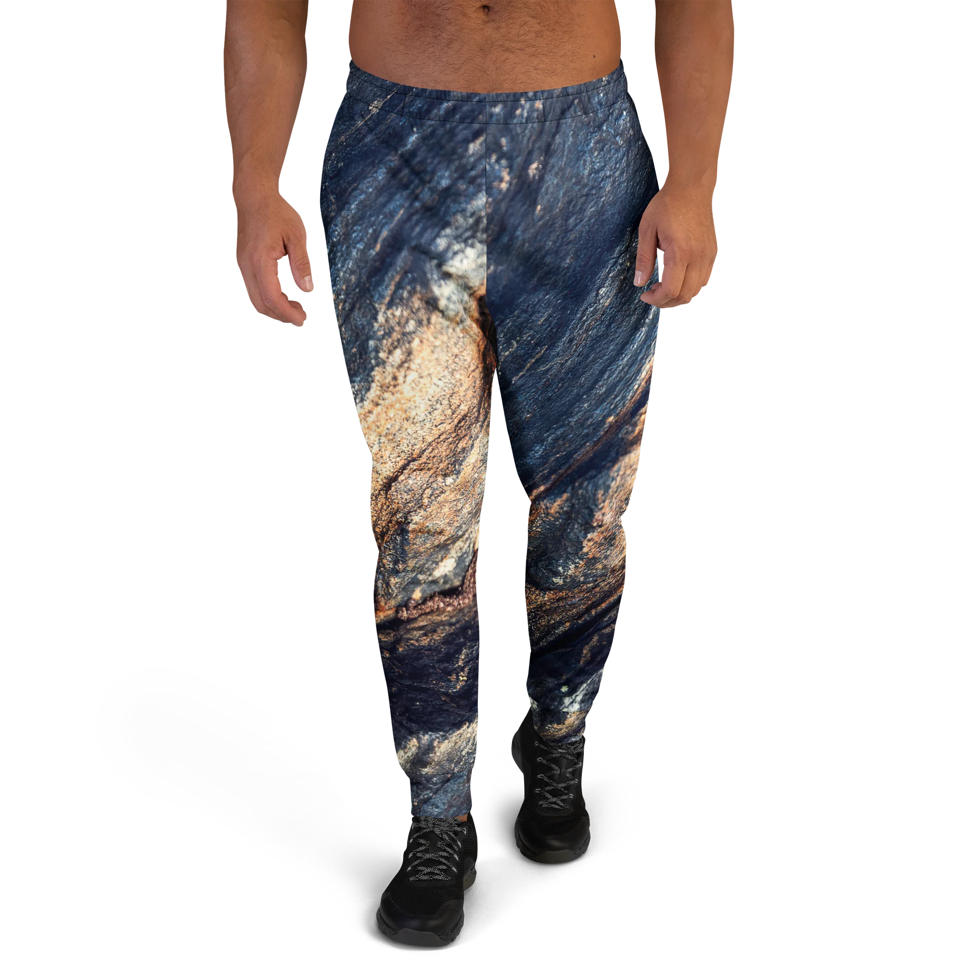 Obsidian Vein Men's All-Over Print Recycled Dark Mineral Joggers product image (2)