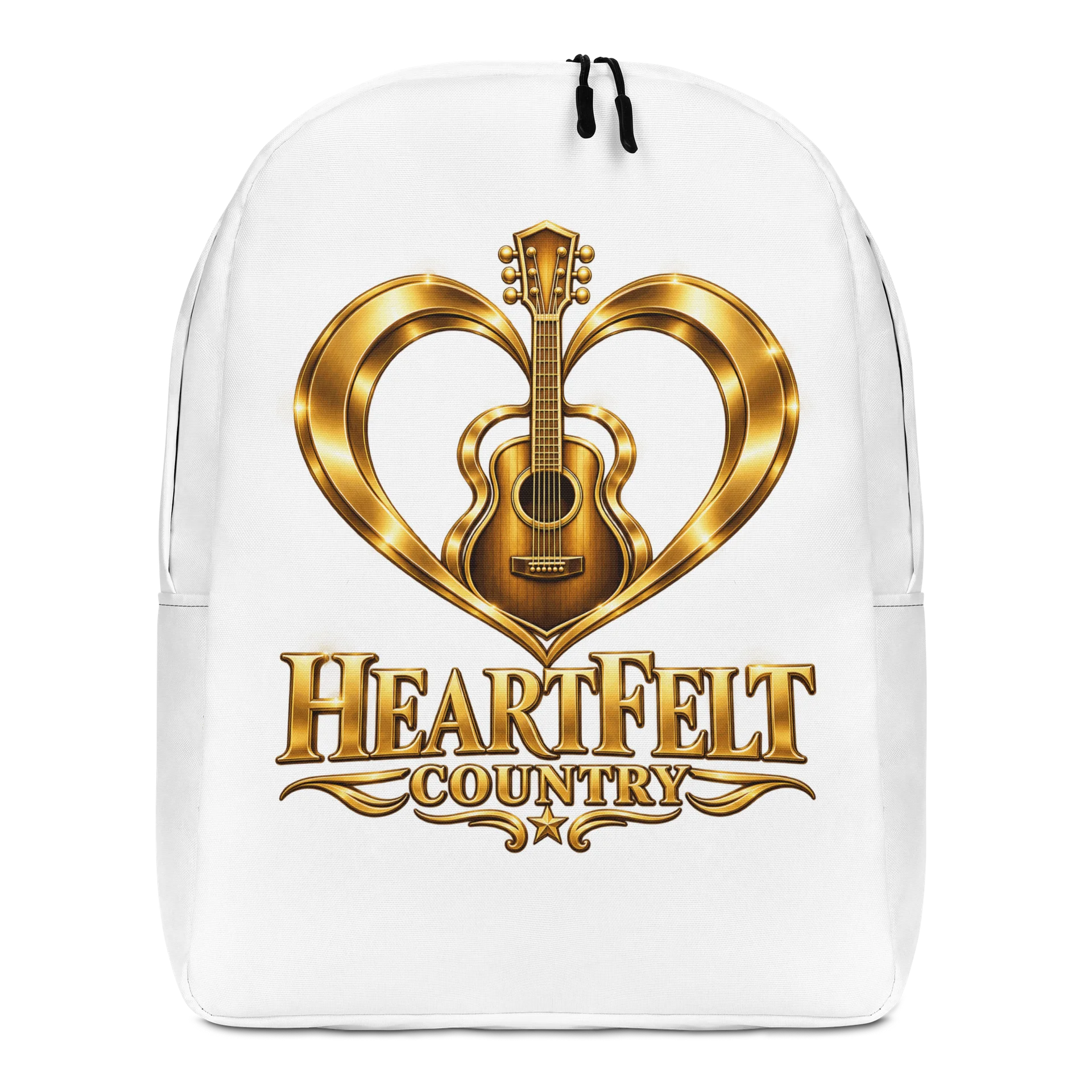 Heartfelt Country Gold Guitar Backpack