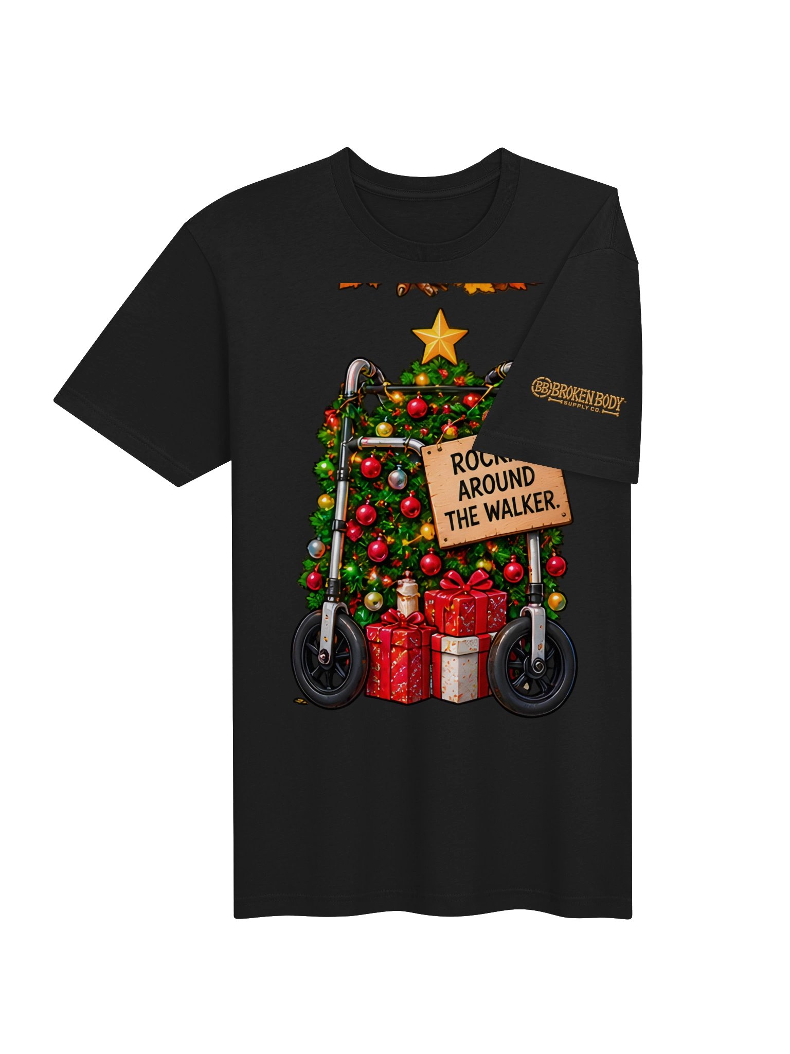 Funny Christmas Walker Shirt — Rockin’ Around the Walker | Broken Holly-Daze™ product image (5)