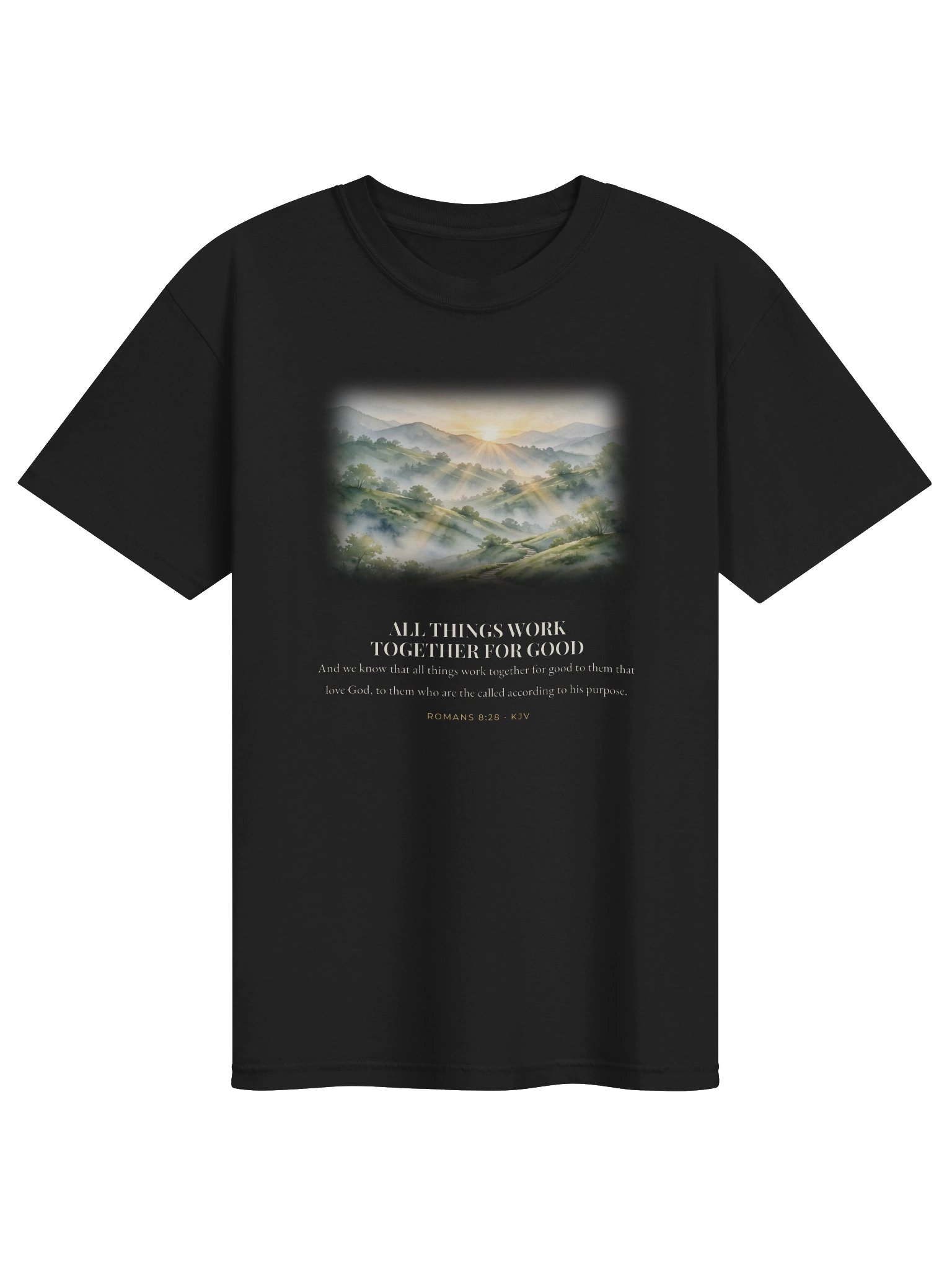 Romans 8:28 Tee — All Things Work Together product image (1)