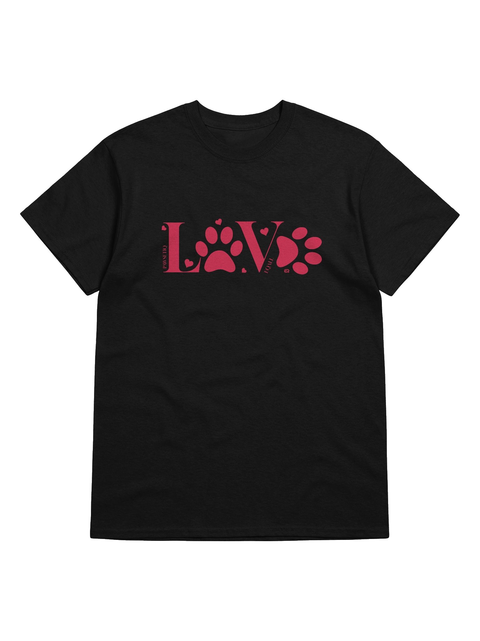 Dog LOVE Vibes Heavyweight PAWSETIQ 100% Cotton T-shirt by EQALL® Essentials_Cherry Red product image (49)