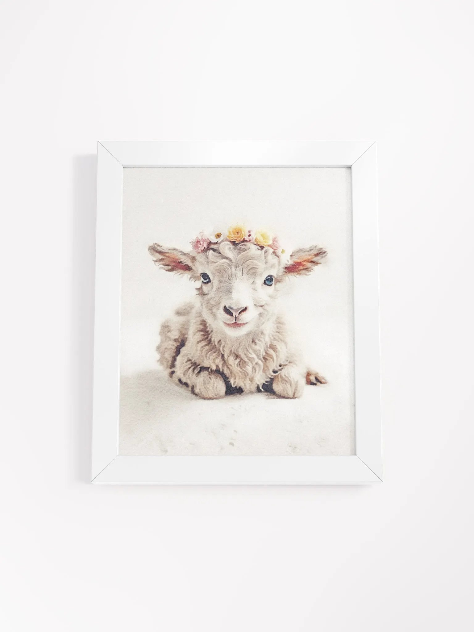 Floral Crowned Lamb Framed Poster product image (1)