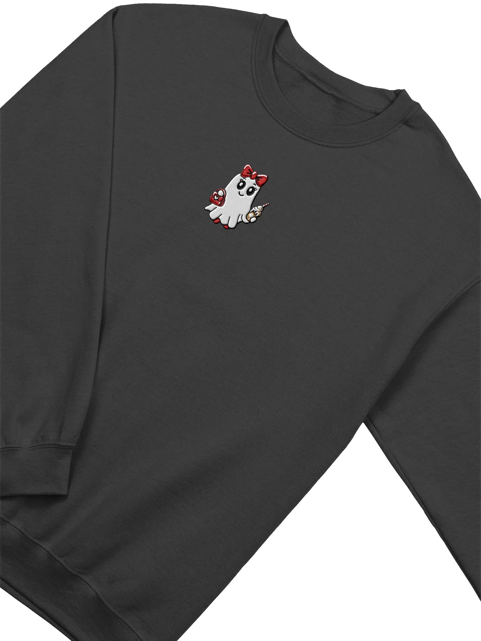 Stylish Ghost Embroidered Classic Crewneck Sweatshirt product image (2)