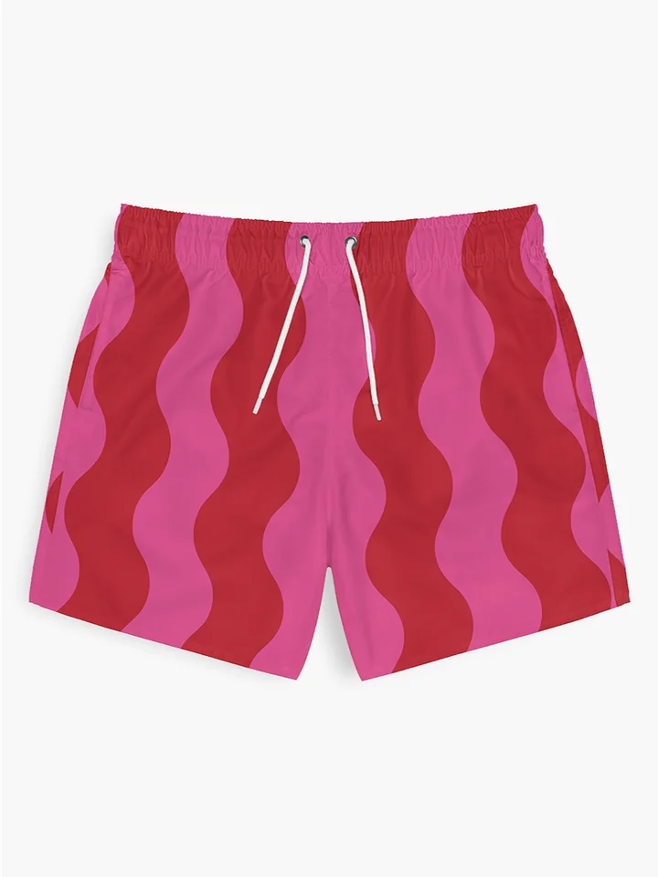 Cherry Bubblegum Striped Waves – Swim Trunks product image (1)