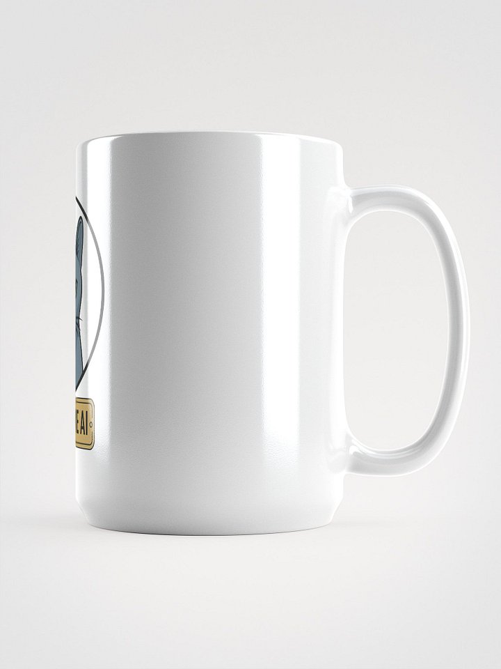 Deep Dive AI — Brass Plate Cat Emblem Mug (15 oz) product image (2)