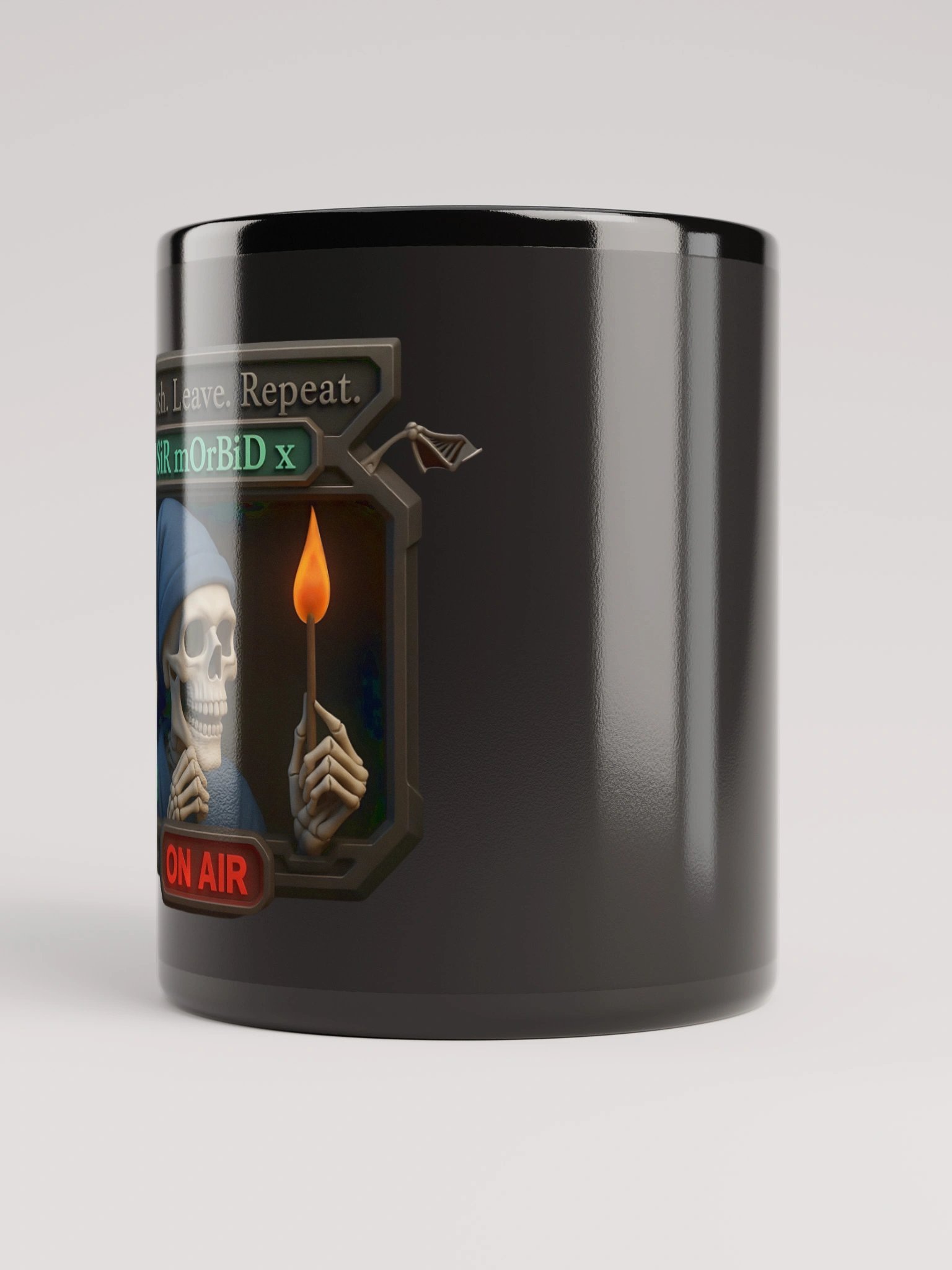 "SiR mOrBiD x" Black Glossy Mug product image (5)