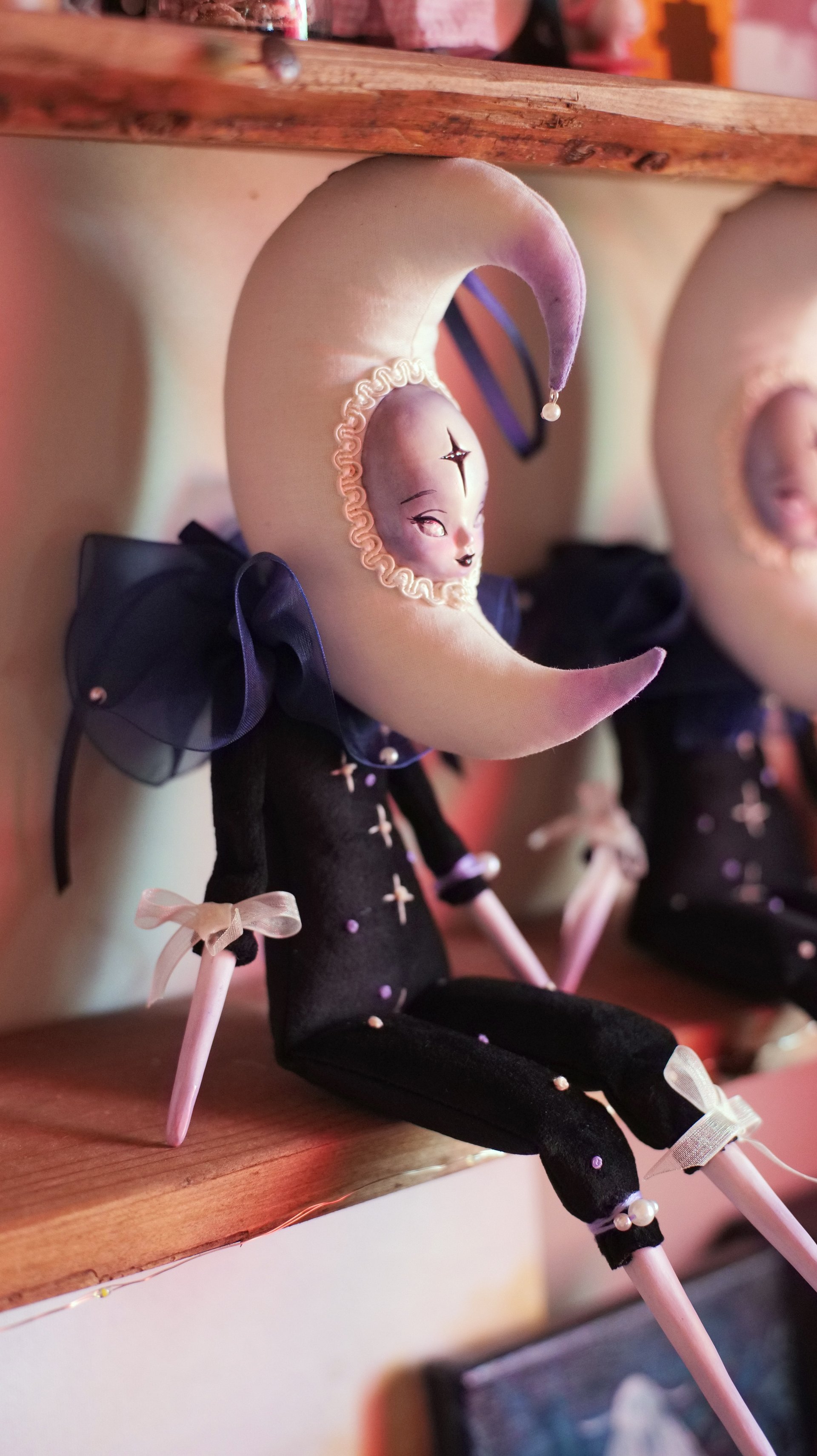Celestial Moon Art Doll | Luna Noontide | Clay cast limbs & soft body design product image (2)