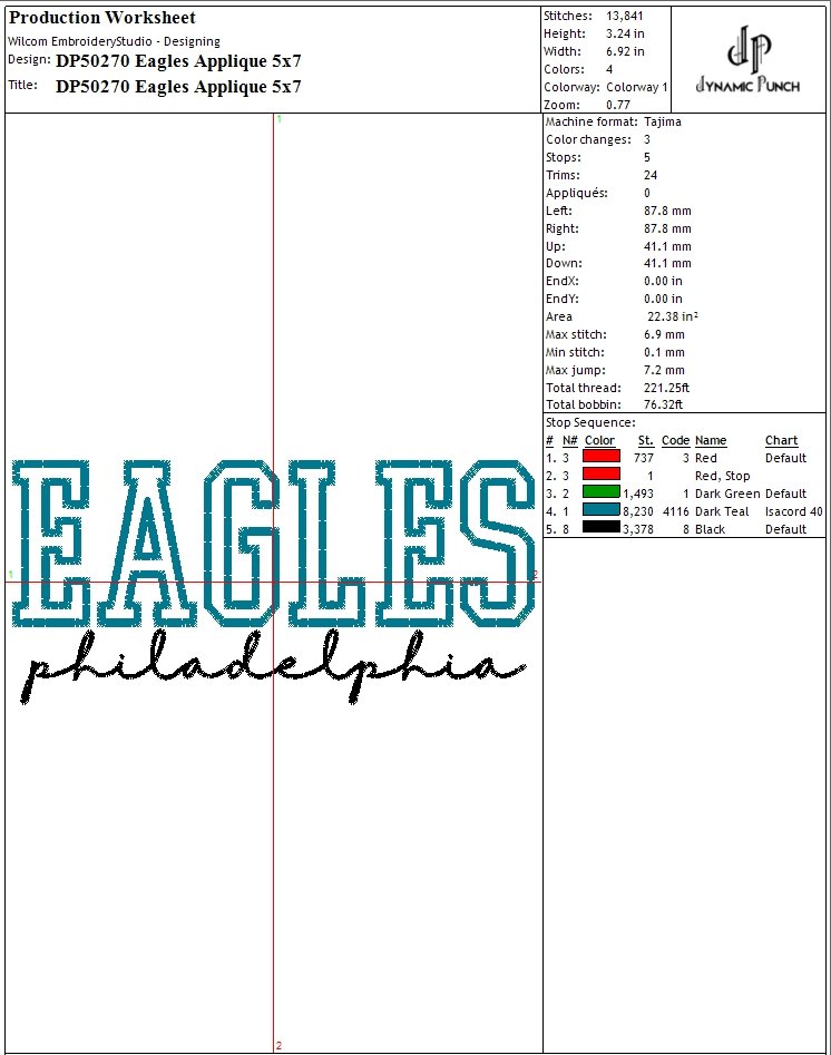 NFL EAGLES APPLIQUE product image (2)