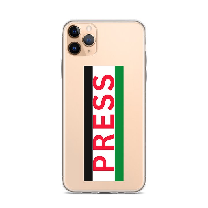 Press Palestine Resistance Flag Clear iPhone Case product image (1)