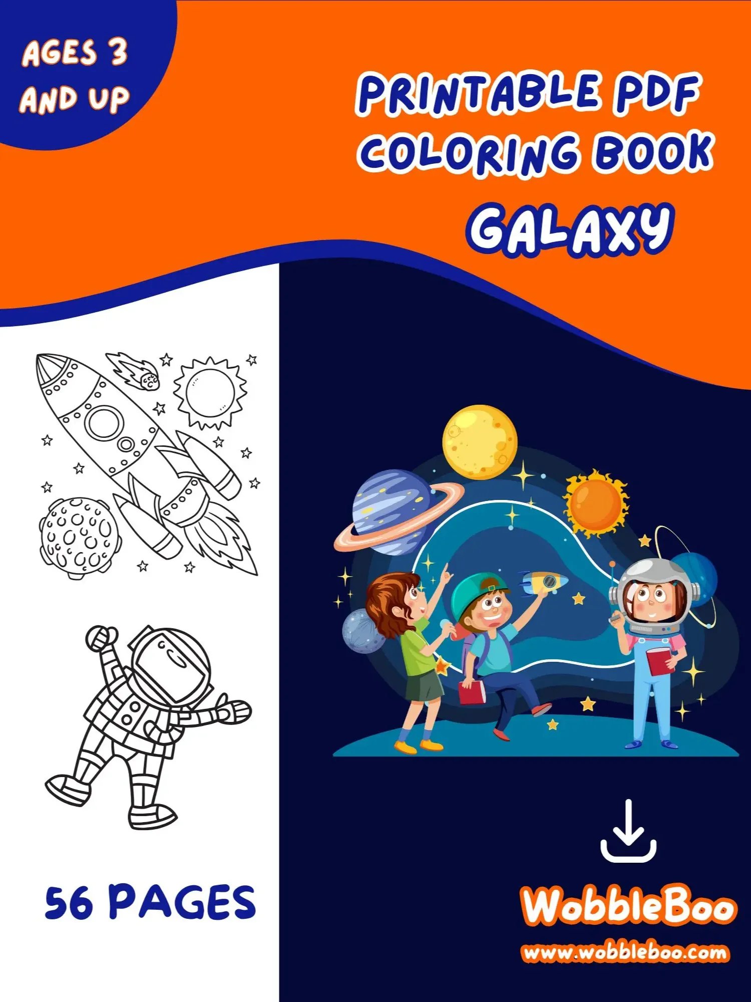 Galaxy Coloring Pages Printables product image (1)