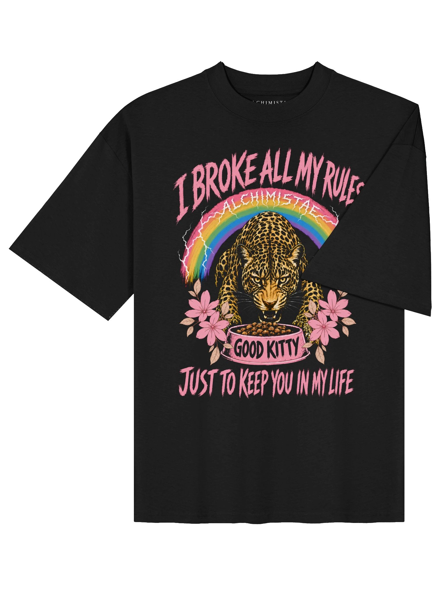 T-Shirt Unisex Oversize Coton Bio Poids Lourd - I BROKE ALL MY RULES product image (10)