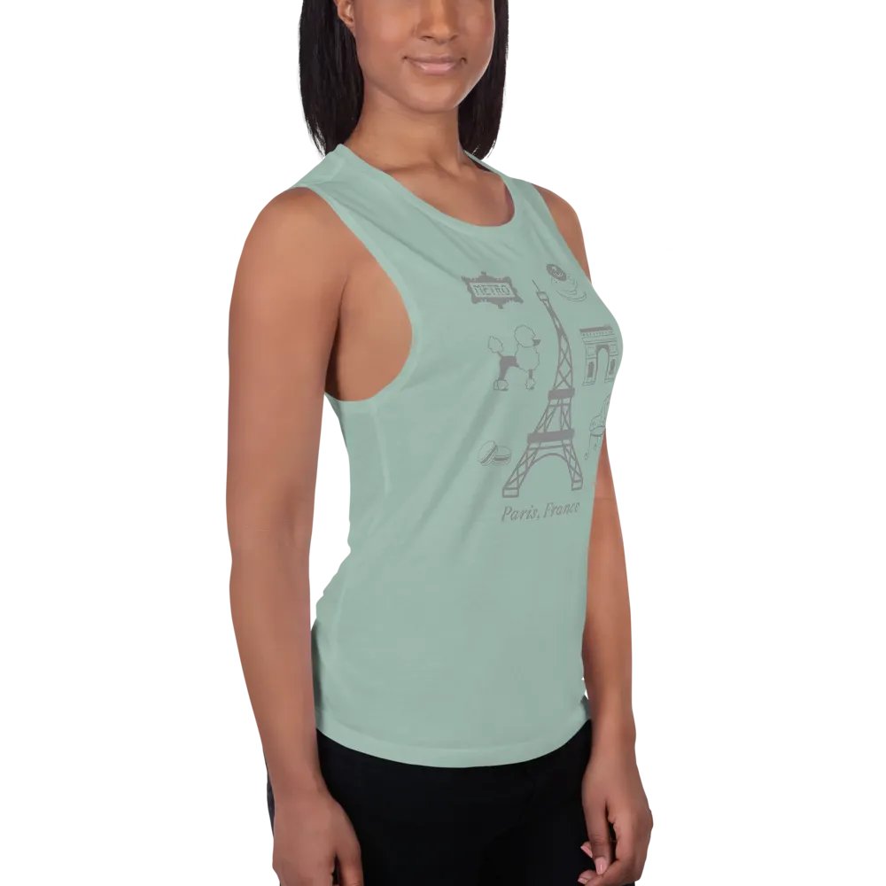 Parisian Landmarks Flowy Muscle Tank product image (11)