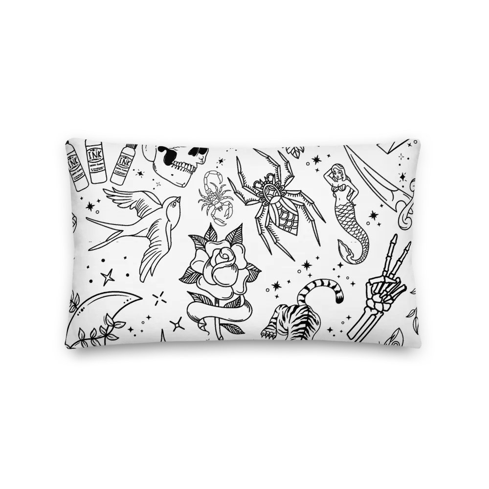 Inked Comfort: Tattoo-Inspired Throw Pillow product image (1)
