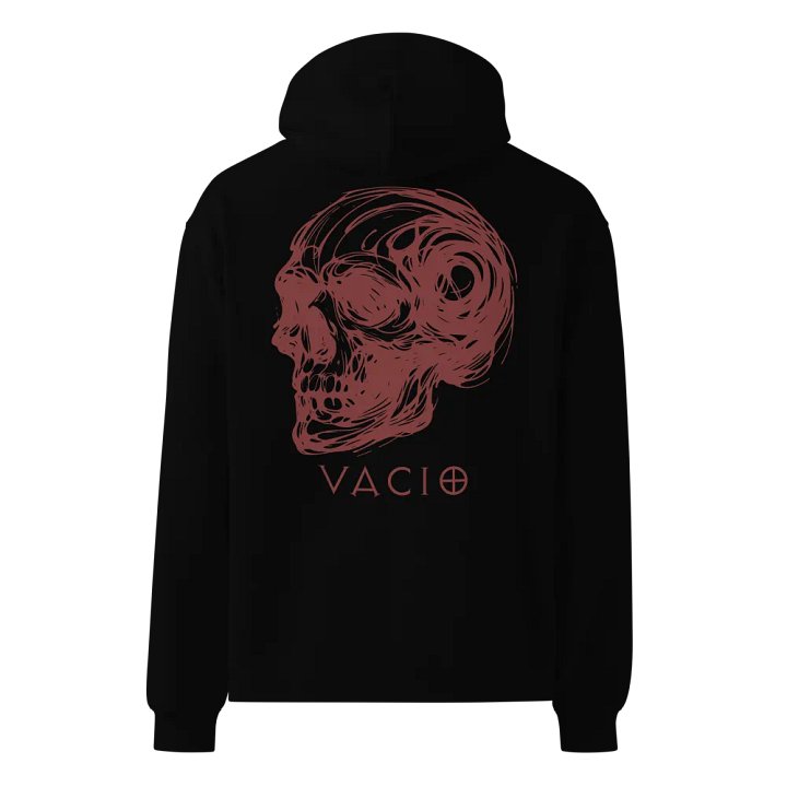 VACIO Skull Swirl Premium Relaxed Fit Hoodie (RED) product image (5)