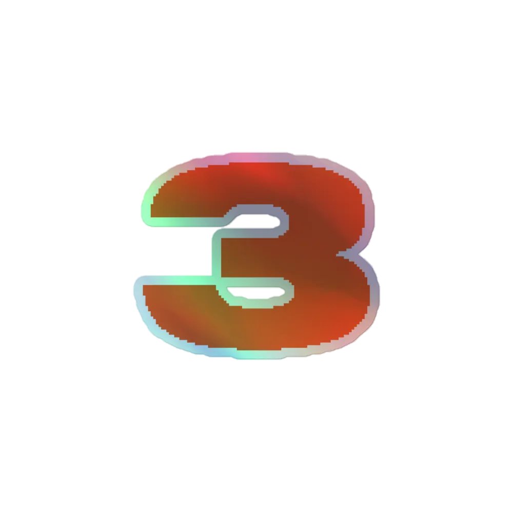 Three Holographic Sticker product image (1)
