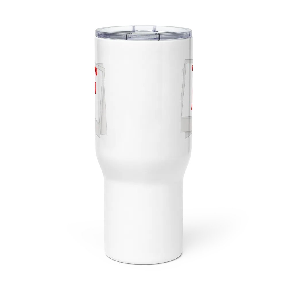 Bold Red F Initial Travel Mug product image (3)