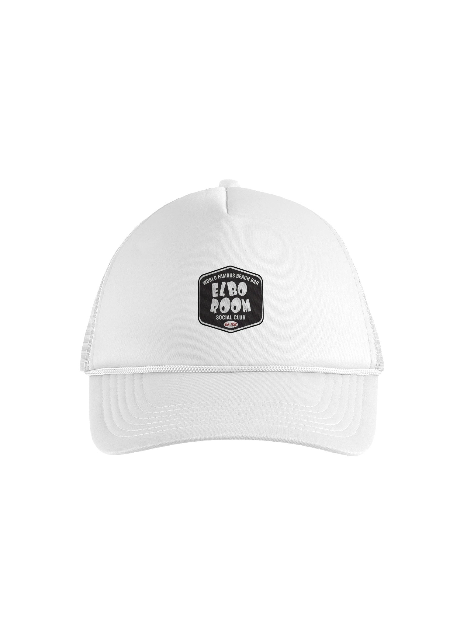 Elbo Room Social Club Classic Trucker Hat | Limited All-White Edition product image (4)