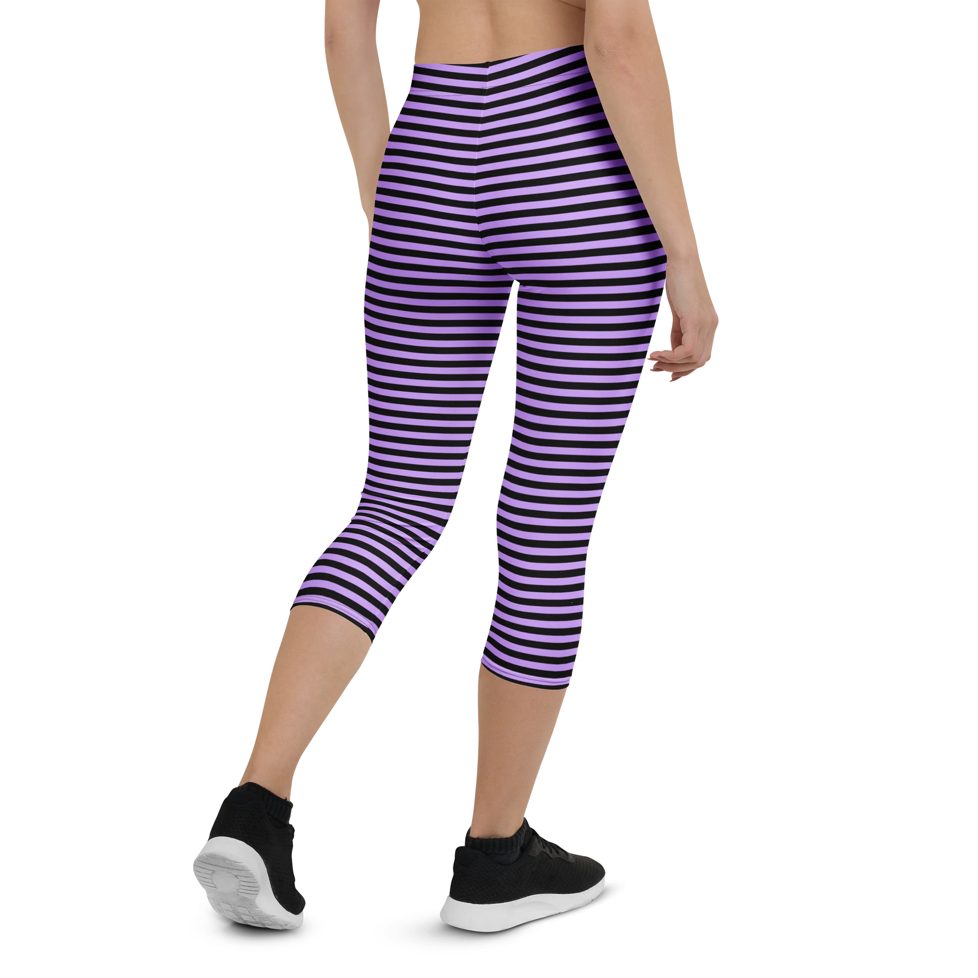 Blaque and Purple Stripped Capri product image (3)