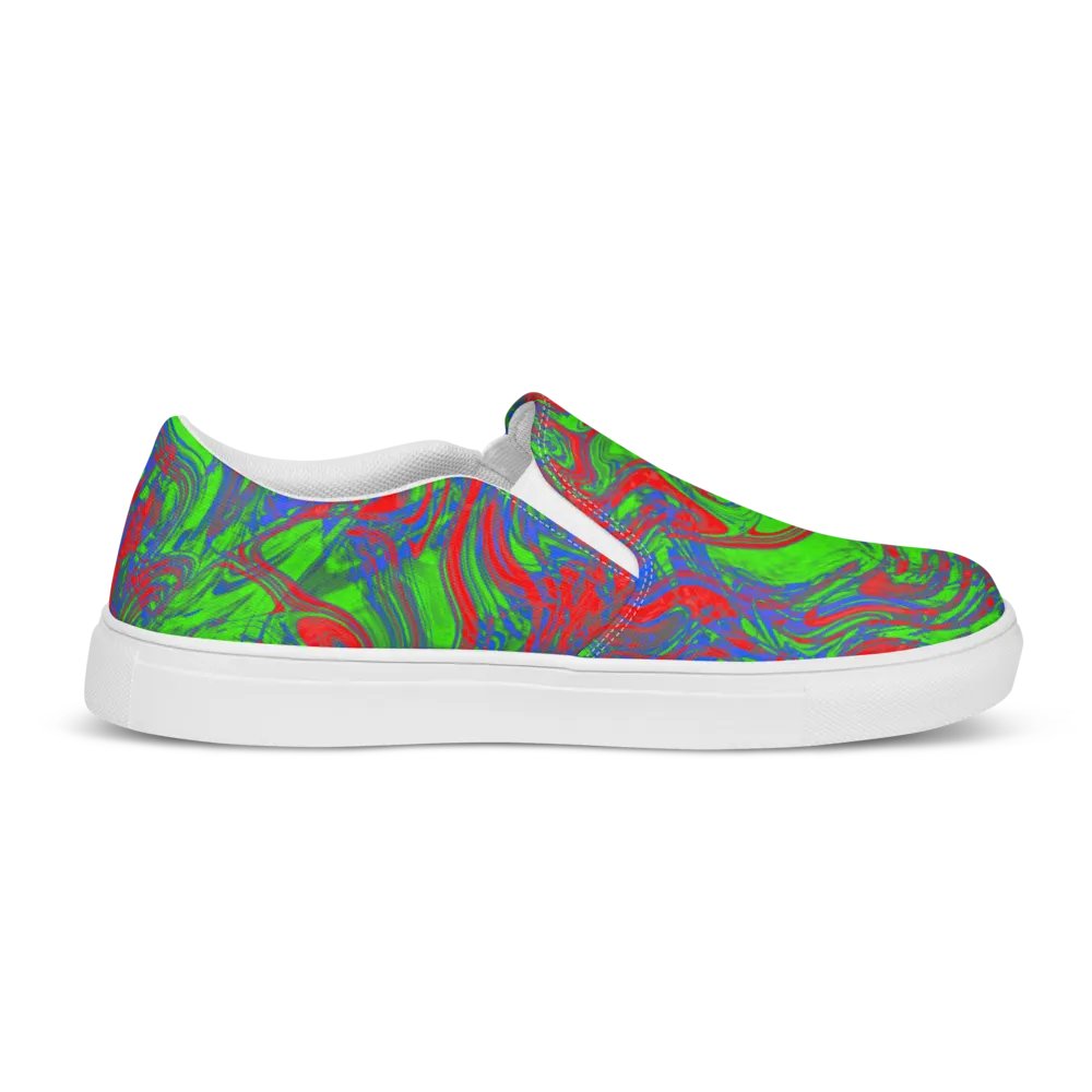 Chaos Wave Men's Slip-On Canvas Shoes product image (7)