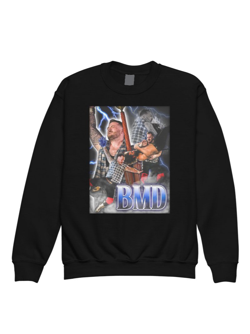 90's Retro Wrestling Youth Crewneck Sweatshirt product image (1)