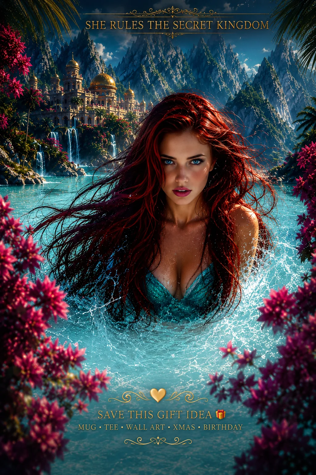 She Rules The Secret Kingdom Fantasy Queen Art Print For Bedroom Wall Decor Gift product image (1)