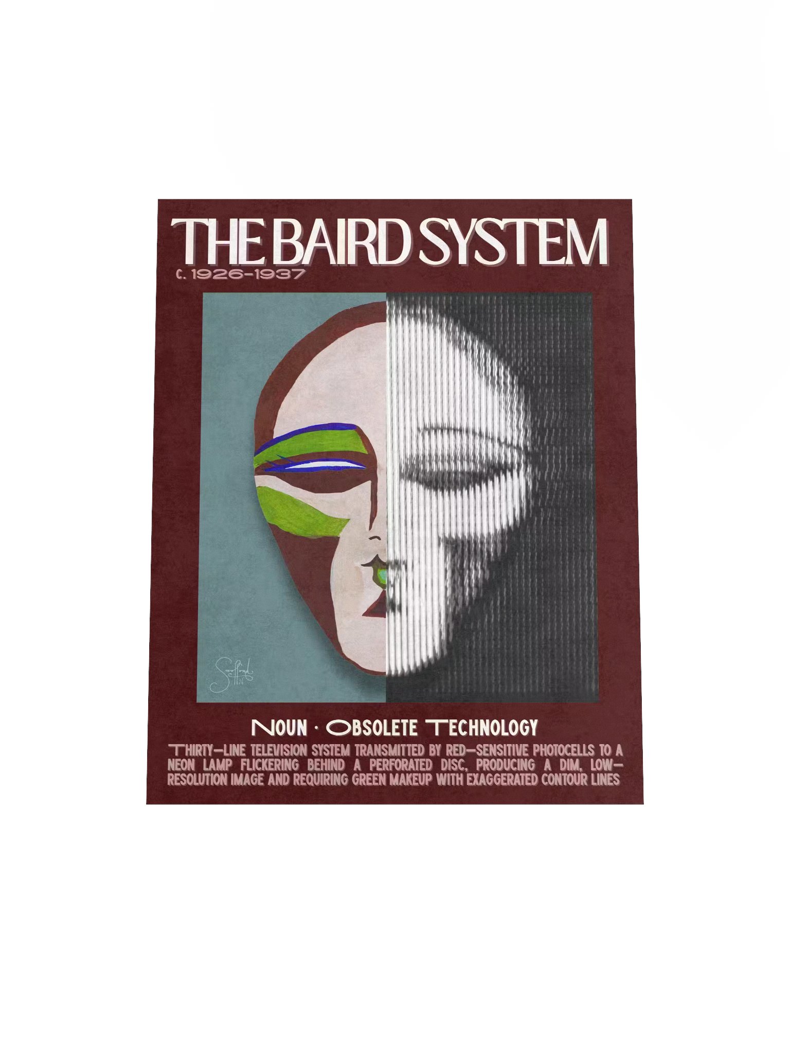 BAIRD SYSTEM Art Print - Early Television Makeup History Poster (11×14) product image (4)