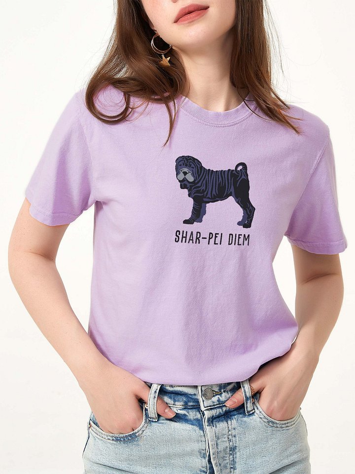 Shar-Pei Diem T-Shirt(Embroidered) of a Chinese Shar-Pei(Black) product image (2)
