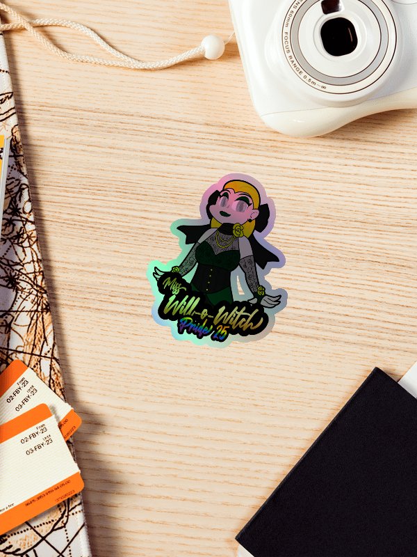 Miss Will-o-Witch Pride 25 Holographic Sticker product image (2)