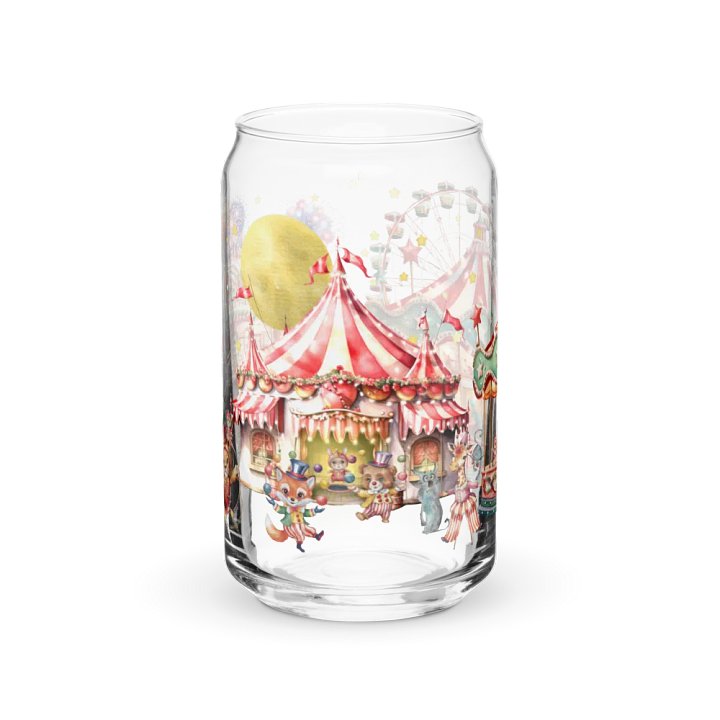 Midnight Circus Glass Can | 16oz – Whimsical & Elegant Drinkware product image (1)