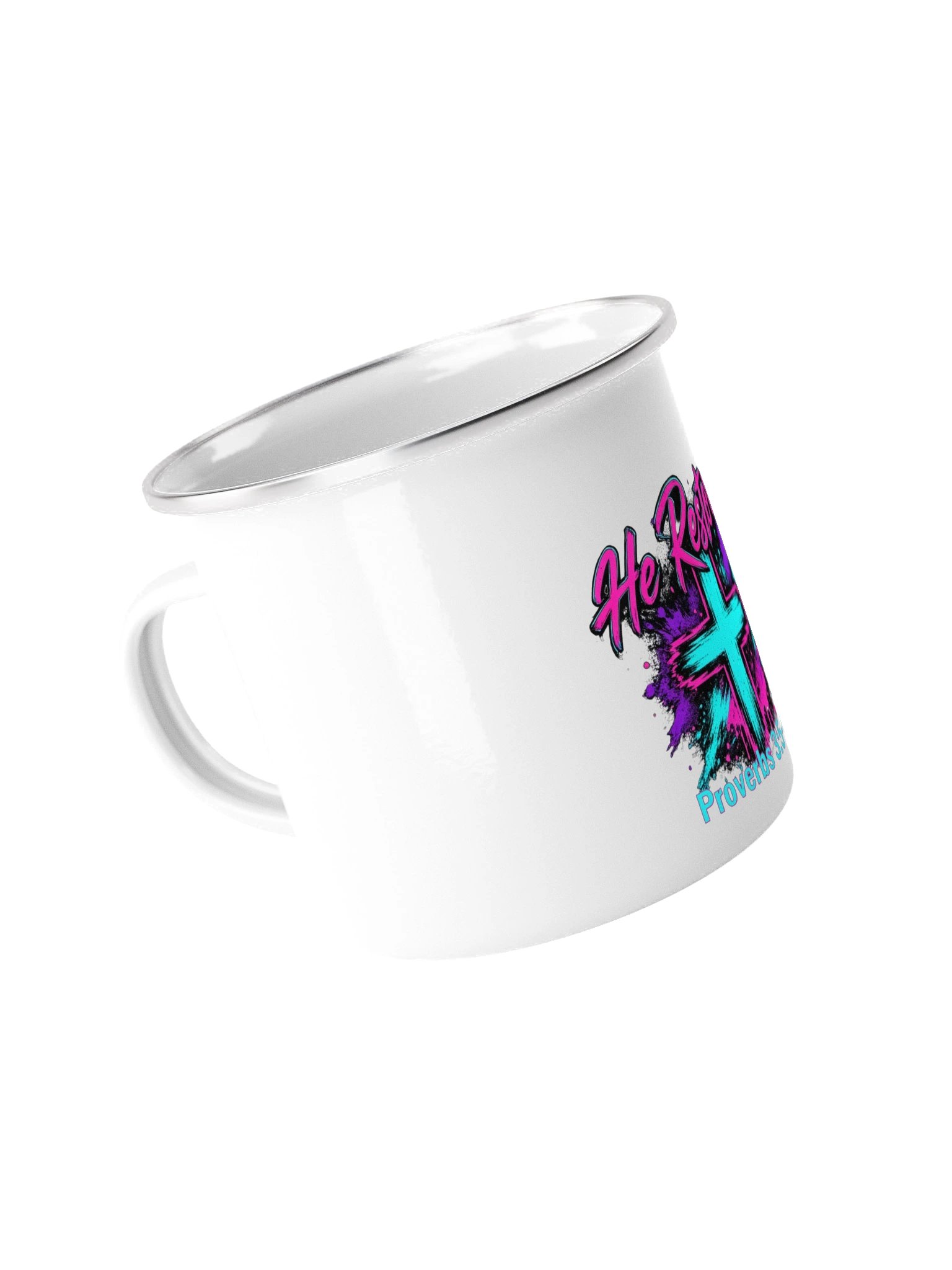 Cherry Arcade He Restores Enamel Mug product image (4)