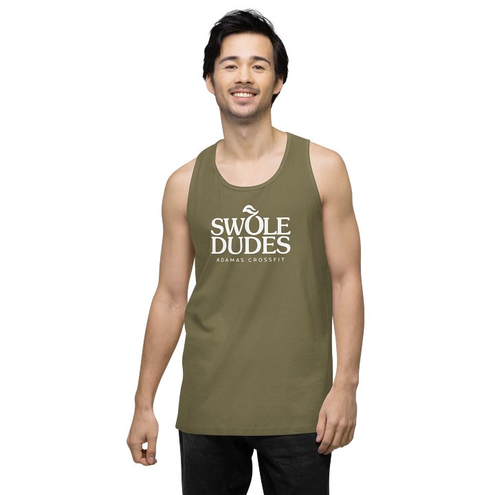 Swole Dudes Military Green Tank product image (2)