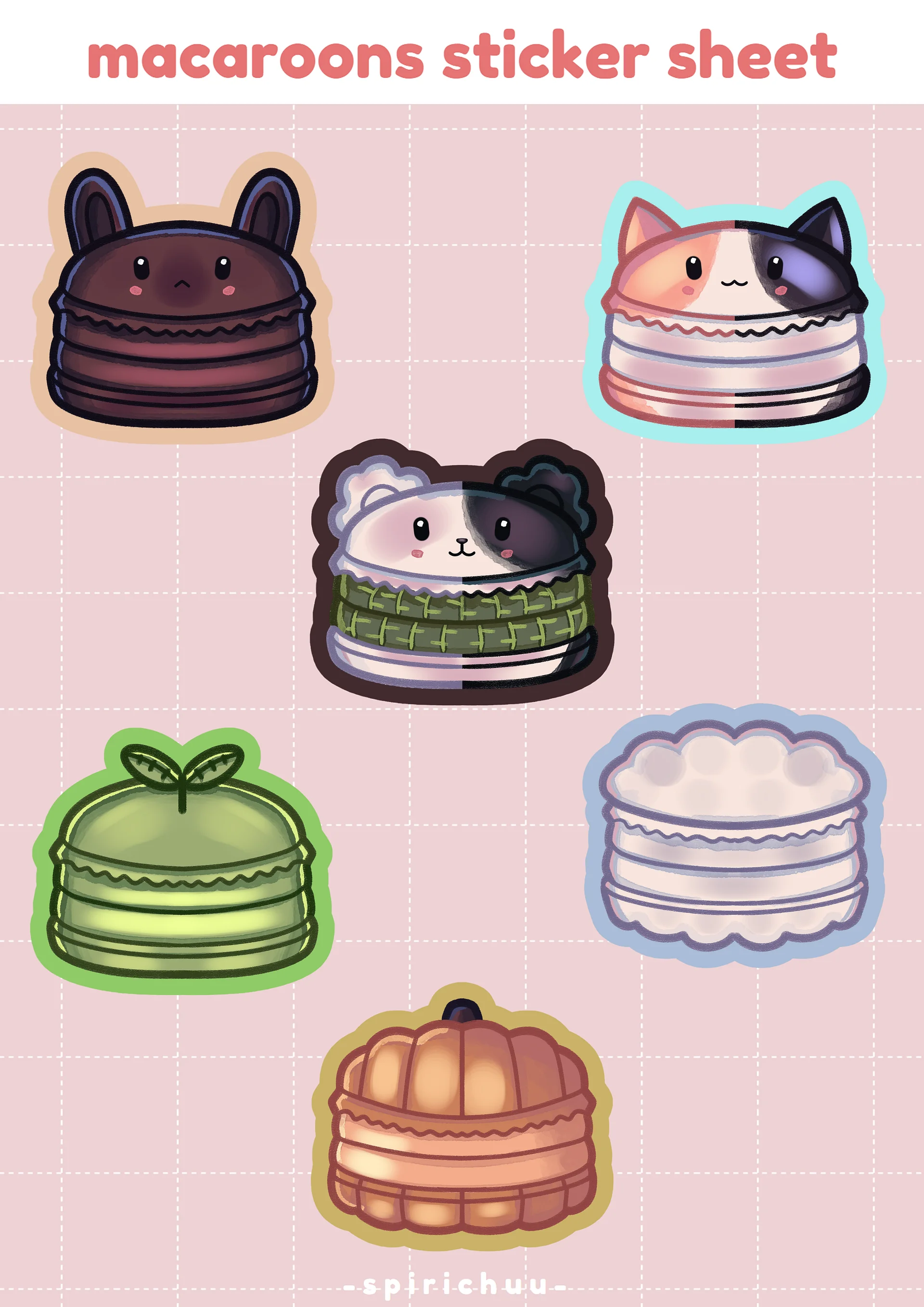 Animal Macaroon Sticker Sheet! product image (1)
