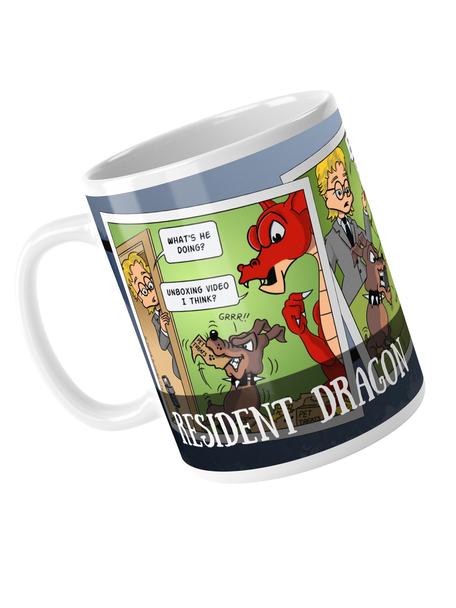 Resident Dragon Comic Dog Influencer Three-Panel Mug product image (5)