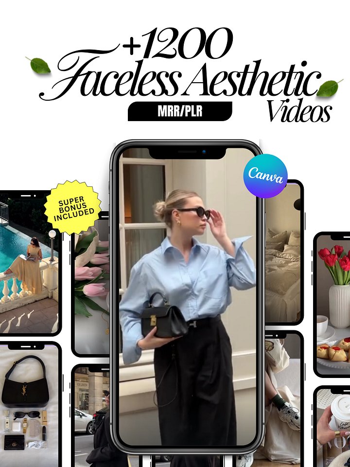 1200+ Faceless Videos for Instagram & TikTok (MRR Included) product image (1)