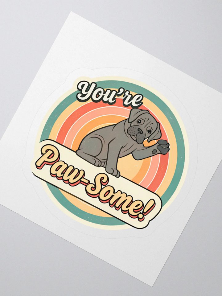 Pawsitively Groovy Dog Sticker product image (5)