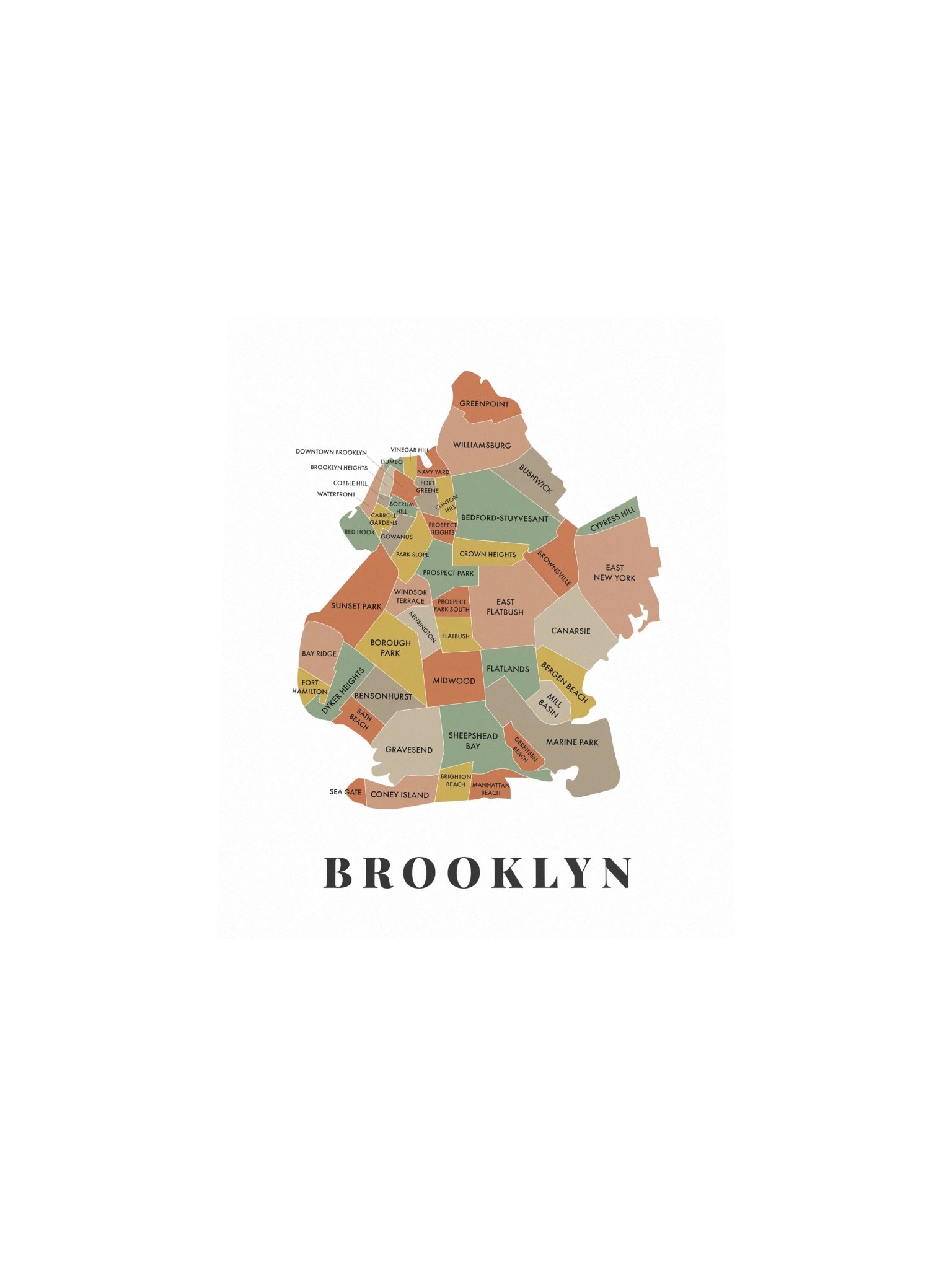 Brooklyn Neighborhood Map (Earth) [all] product image (4)