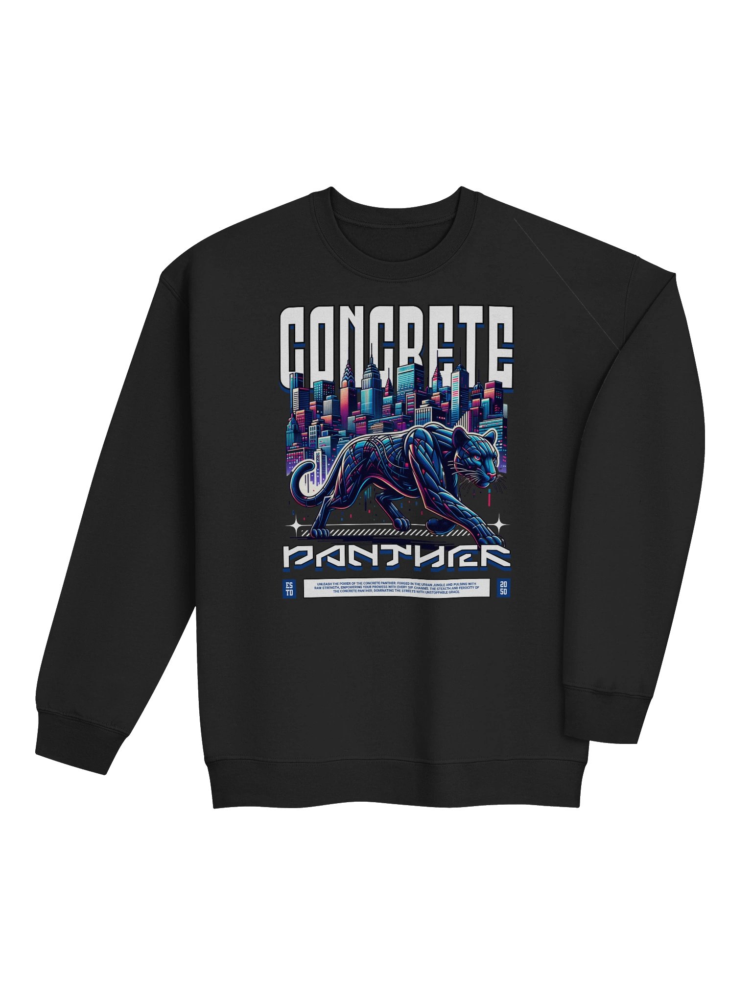 Concrete Panther Crewneck Sweatshirt for Everyday Wear product image (4)
